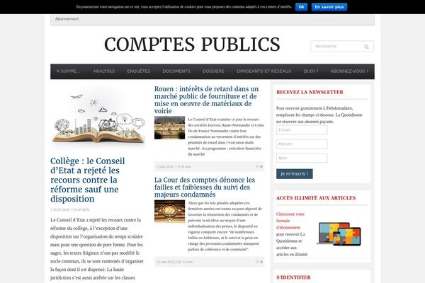 Tribune theme site design template sample
