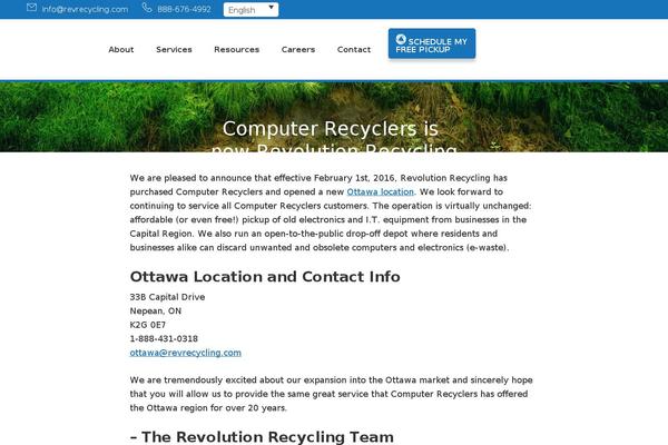 Revolution theme site design template sample