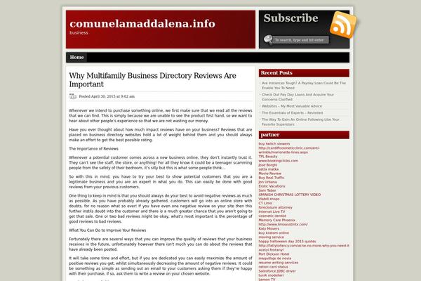 ModXBlog theme site design template sample