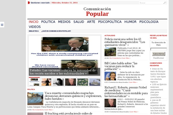Site using Social Slider plugin