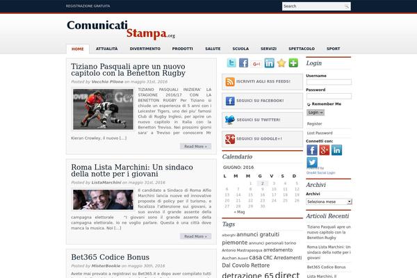 Elegant News theme site design template sample