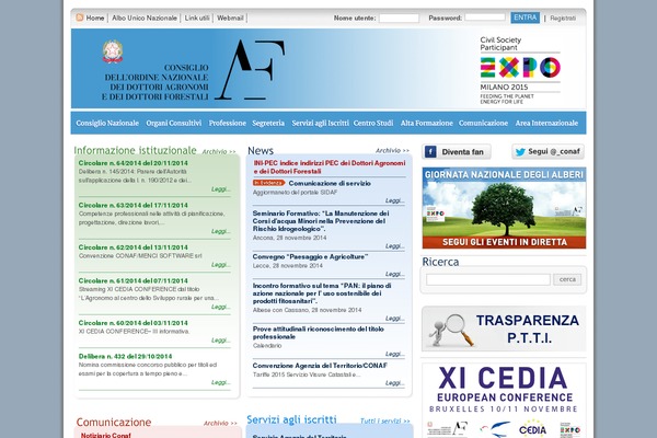 conaf.it site used Design-italia