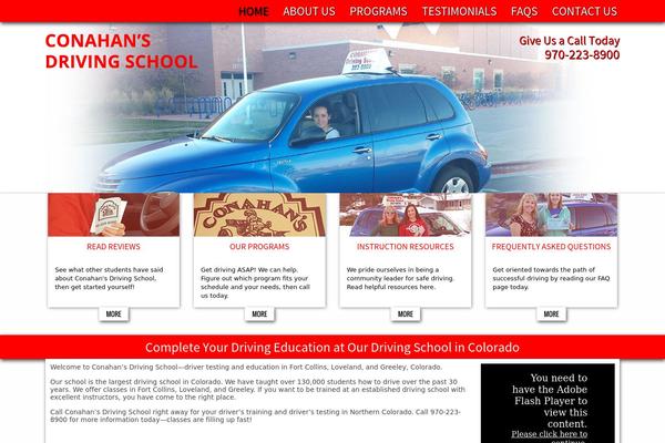 conahansdrivingschool.org site used Glass