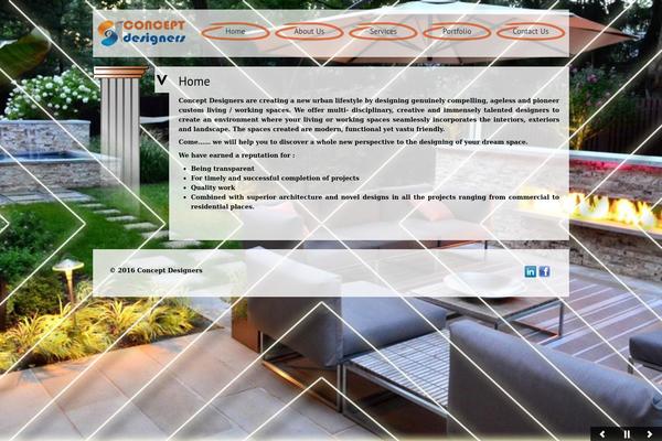 Concept theme site design template sample