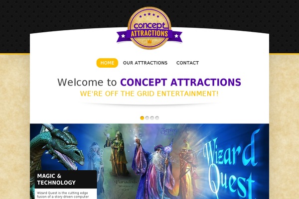 Concept theme site design template sample