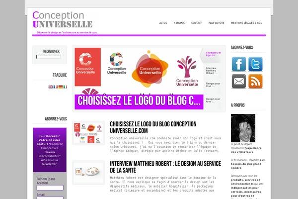 conceptionuniverselle.com site used Parkivia