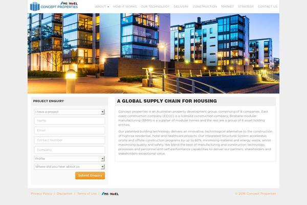 Novus theme site design template sample