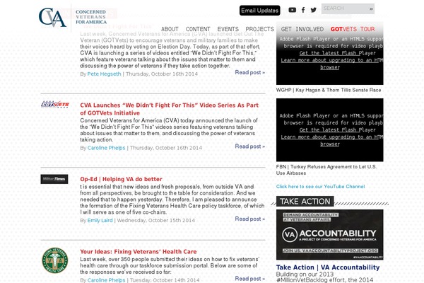 concernedveteransforamerica.org site used Licencetheme