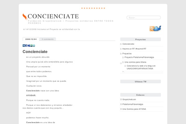 concienciate.com site used Js O3 Lite