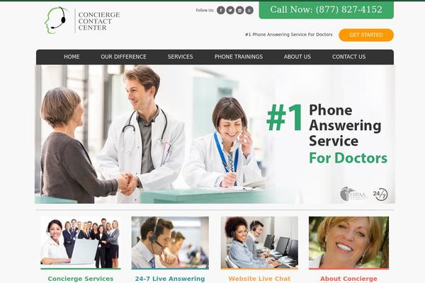 Concierge theme site design template sample