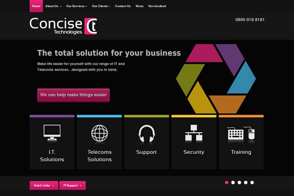 Concise theme site design template sample
