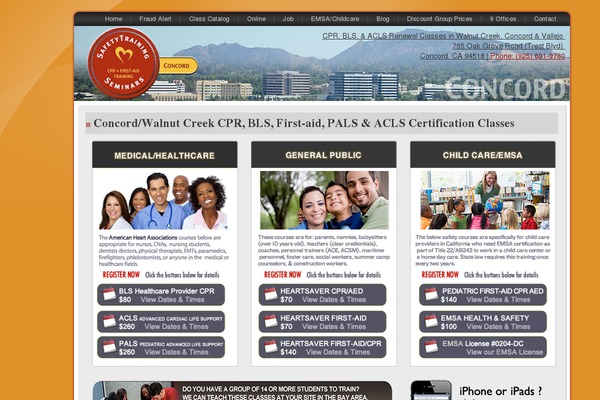 concordcprclasses.com site used Wordpressorange2