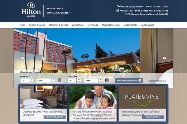 Hilton theme site design template sample