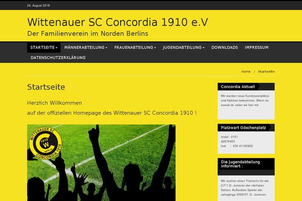 WP FanZone theme site design template sample