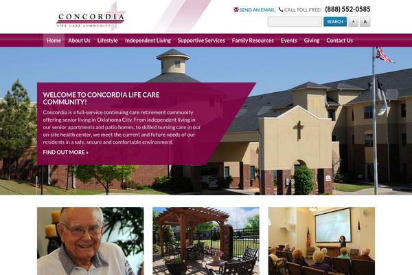 concordiaseniorliving.com site used Concordia-theme