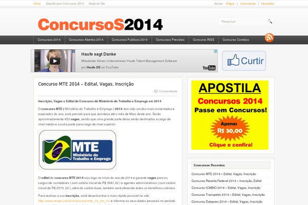 concursos WordPress theme, websites list used concursos theme concursos theme websites examples