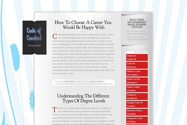 Memoir theme site design template sample