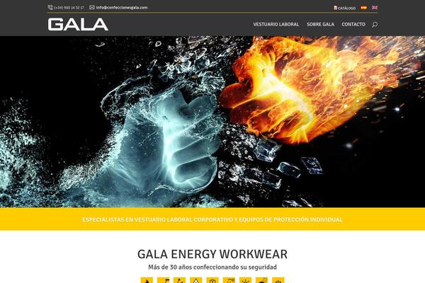 Gala theme site design template sample