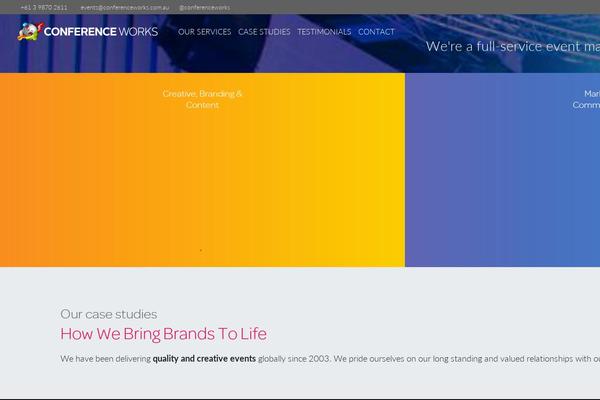 conferenceworks.com.au site used Canary-parent-bootstrap4