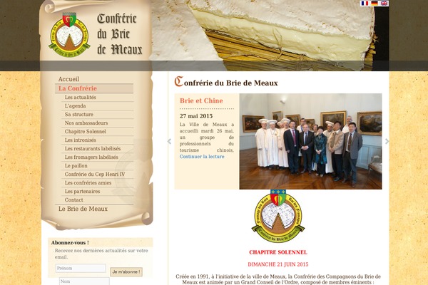 confreriedubriedemeaux.fr site used Confrerie