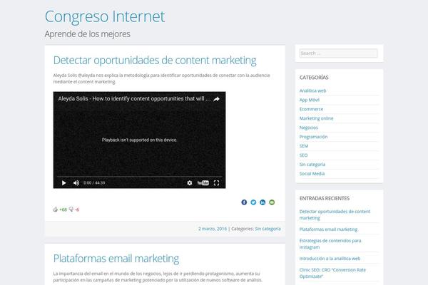 congresointernet.es site used Piedmont