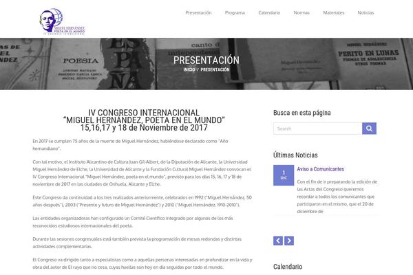 congresomiguelhernandez.org site used Foxeed