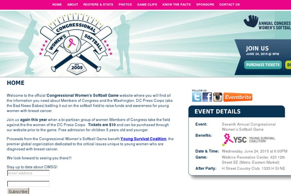 congwomensoftball.org site used Csg