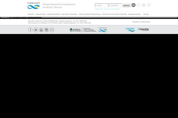 conicet.gov.ar site used Conicet2018