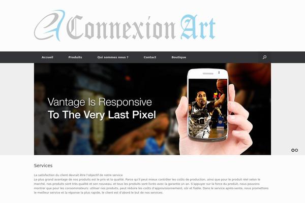 Vantage theme site design template sample