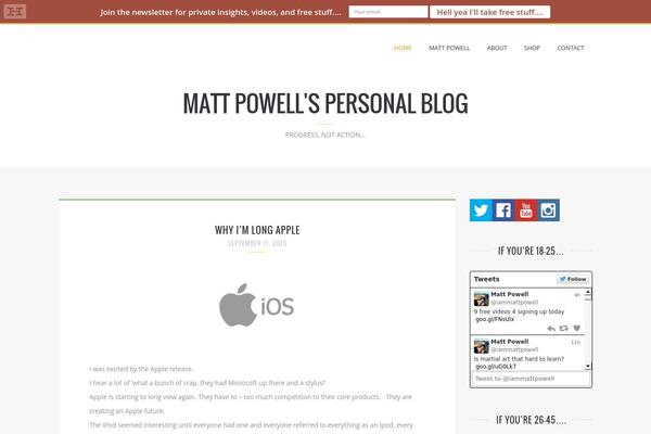 My Blog theme site design template sample