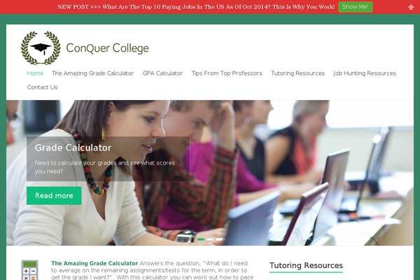 conquercollege.com site used Jococups