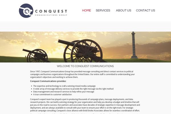 conquest theme websites examples