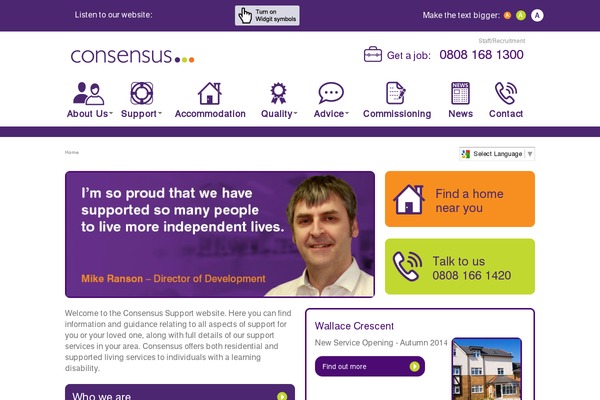 consensussupport.com site used Visions