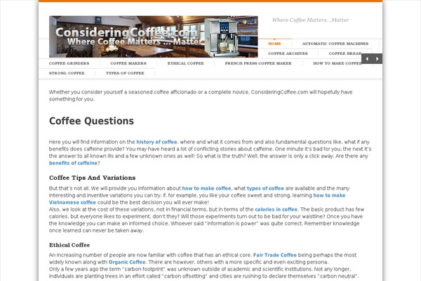 consideringcoffee.com site used Velocial