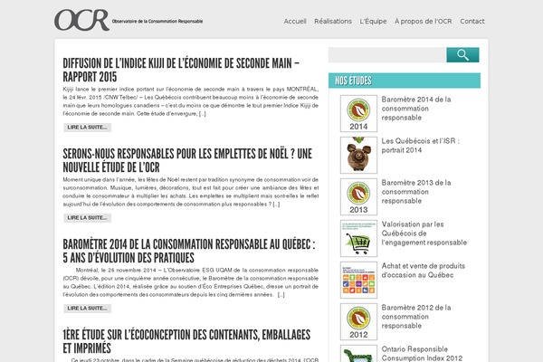 consommationresponsable.ca site used Cleanblog