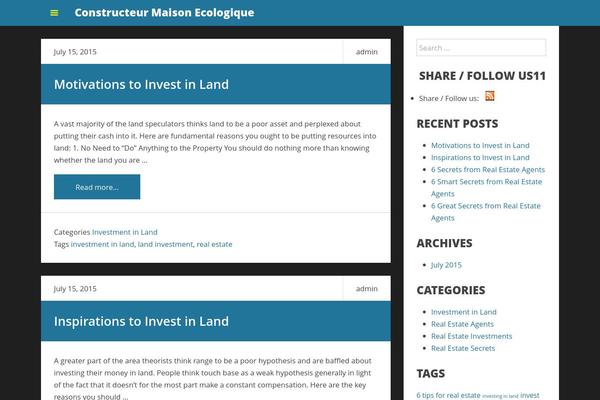 constructeurmaisonecologique.com site used Chelonian