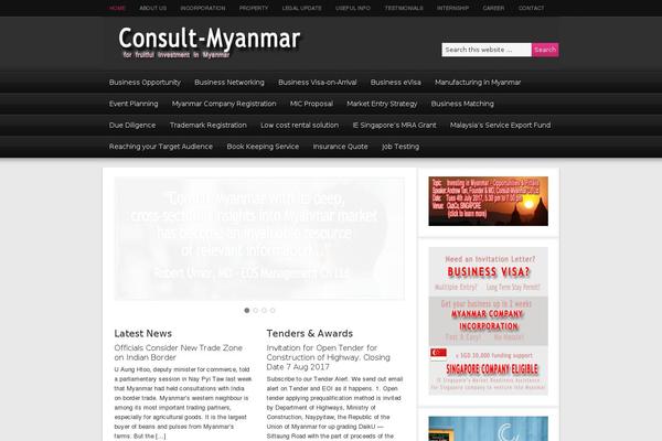 Magazine theme site design template sample