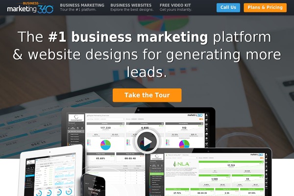 Marketing360-vertical theme site design template sample