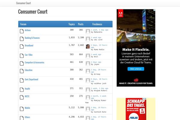 consumercourt.net site used WP Knowledge Base