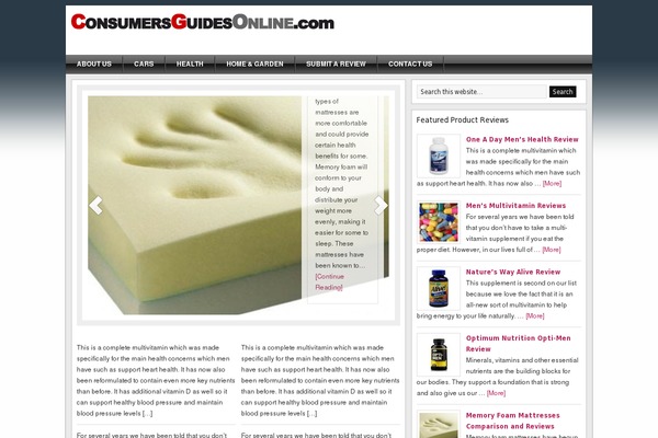 Magazine theme site design template sample