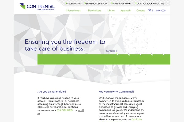 continentalstock.com site used Continentalstocktransfer