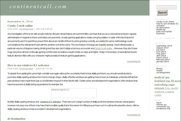 Classic theme site design template sample