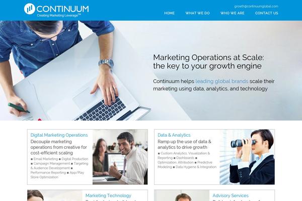 Continuum theme site design template sample