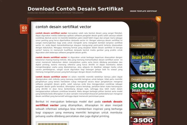 contohsertifikat.com site used ChocoTheme