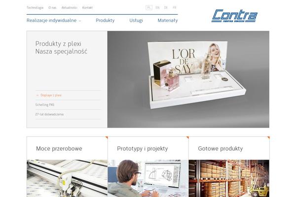 Contra theme site design template sample