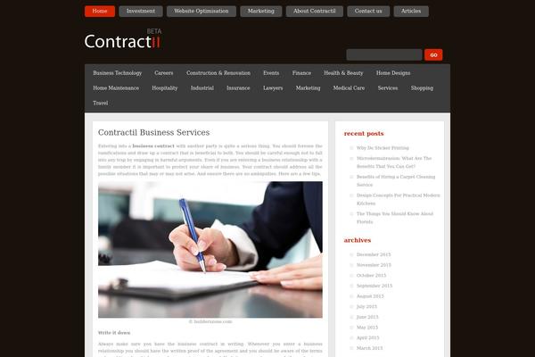 Quadro theme site design template sample