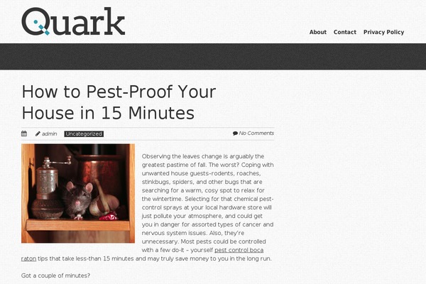 Quark theme site design template sample