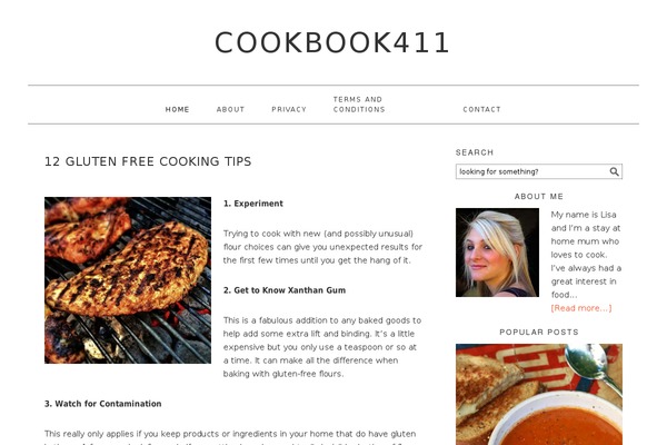 Foodie theme site design template sample