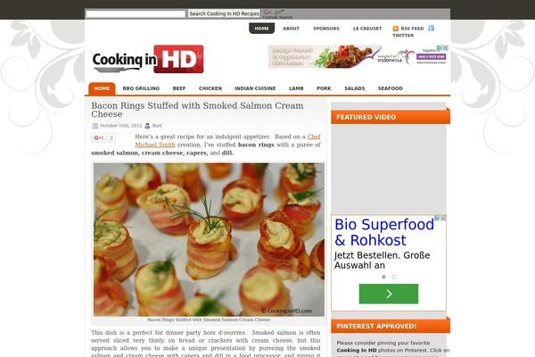 Irecipes theme site design template sample