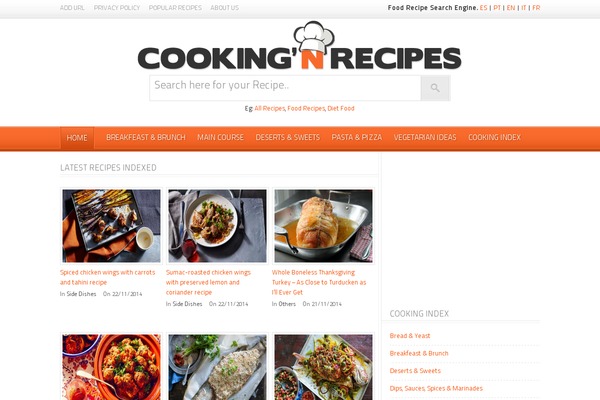 Foodpress theme site design template sample